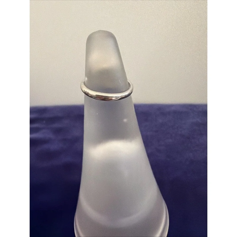 Vintage Art Deco Blue Topaz Clear Glass Silver Tone 7.5